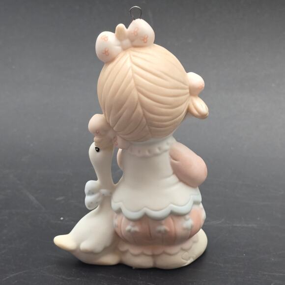 Precious Moments Girl with Goose Ornament Samuel Butcher 1987 - Picture 3 of 6